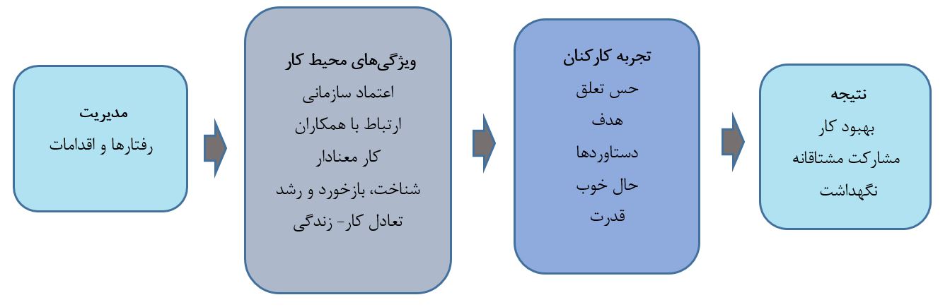 شکل 4- چارچوب تاثیر تجربه کارکنان در بیمه